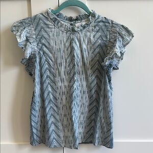 THML Silvery Gray Blouse with Pattern